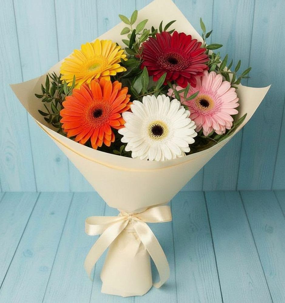 Букет цветов из: Герберы в Тайдаково