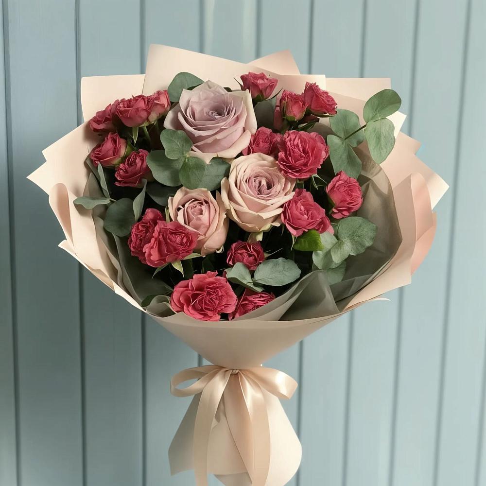 Букет цветов из: Гвоздики и Розы в Тайдаково