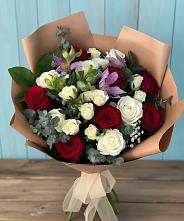 Букет цветов из:  Розы и Альстромерии в Тайдаково