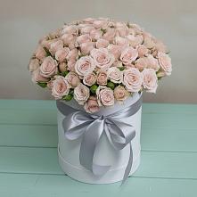 Цветочная композиция из Розы в шляпной коробке в Тайдаково