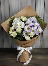 Букет цветов из:  Хризантемы и Розы в Тайдаково