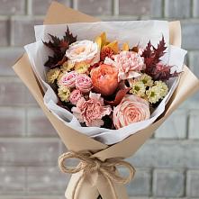Букет цветов из:  Гвоздики, Хризантемы и Розы в Тайдаково
