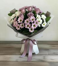 Букет цветов из:  Хризантемы и Розы в Тайдаково