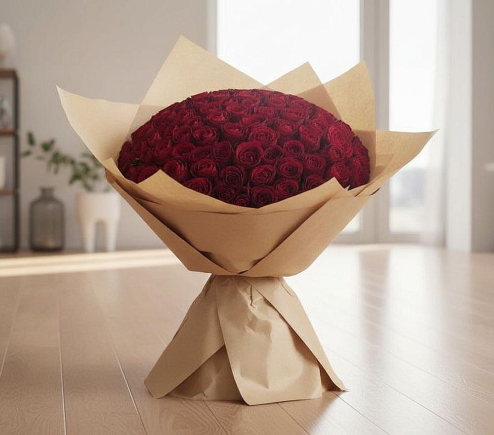 Букет 101 Красная роза в Тайдаково