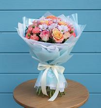 Букет цветов из:  Хризантемы и Розы в Тайдаково